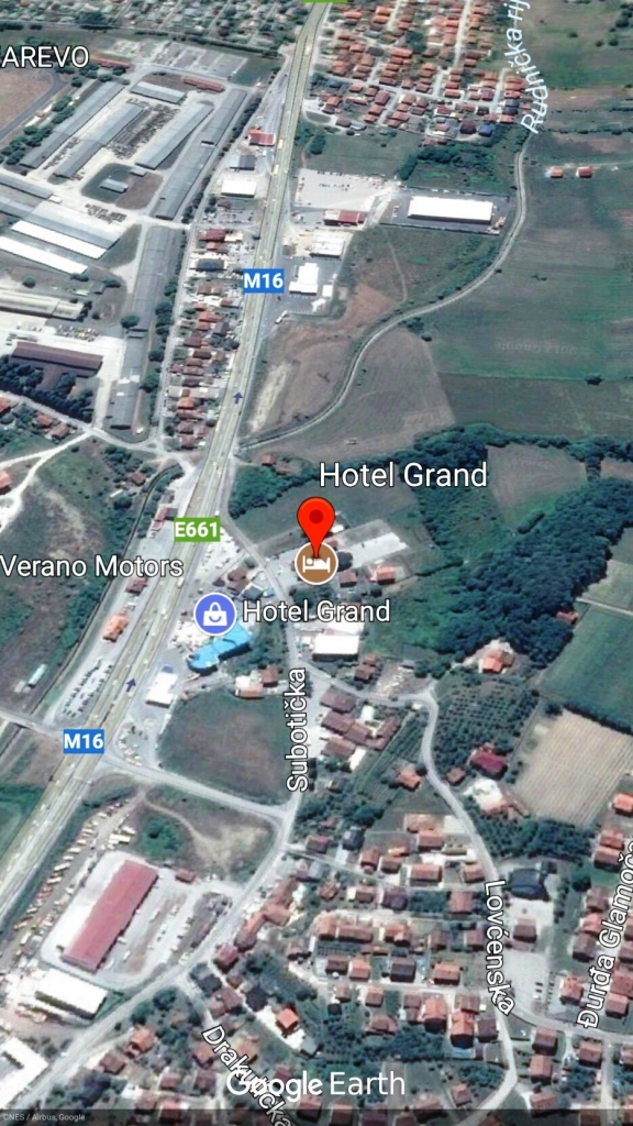 Hotel GRAND, Google Earth mapa