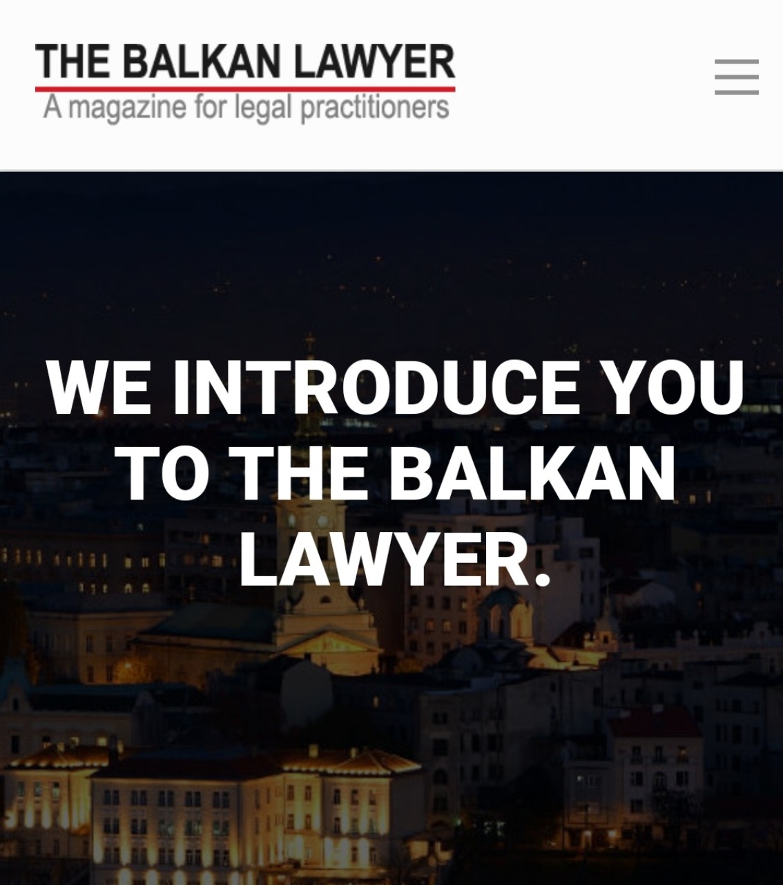 THE BALKAN LAWYER A magazine for legal practicioners